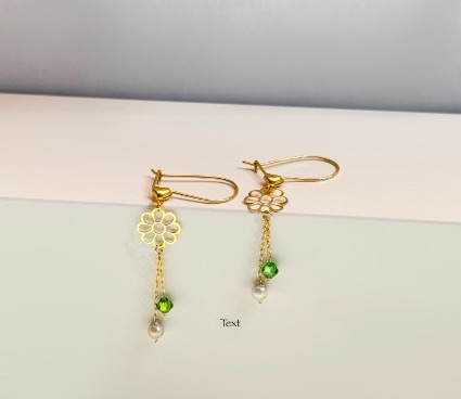 21 Karat Gold Pendant Earrings Made In Turkey H-0751