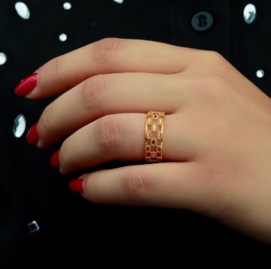 21-Karat Gold Wedding Ring Turkish Made S-0078