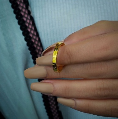 21 Karat Gold Wedding Ring Made In Turkey H-0501