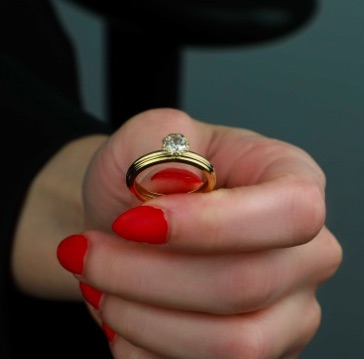 18 Karat Gold Ring Turkish Made H-0306