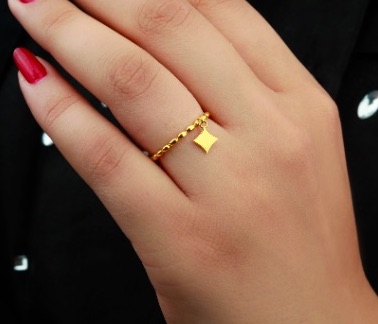 21-Karat Gold Ring Turkish Made H-1347